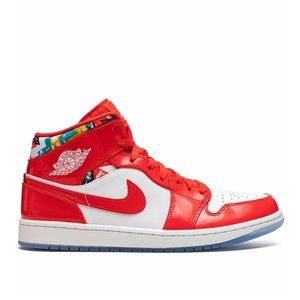 Air Jordan 1 Mid SE “Barcelona Sweater” Sneakers 6Y/ 38.5